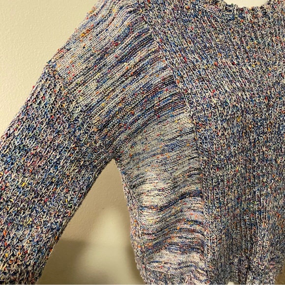 Rails Anthropologie Elsa Speckled Blue Long Sleeve Sweater - Picture 3 of 14